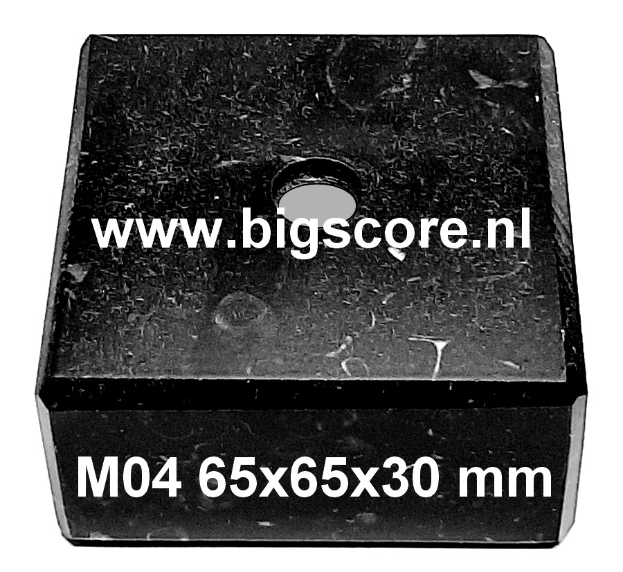 Zwart Marmer M4 met P712 Graveerplaatje